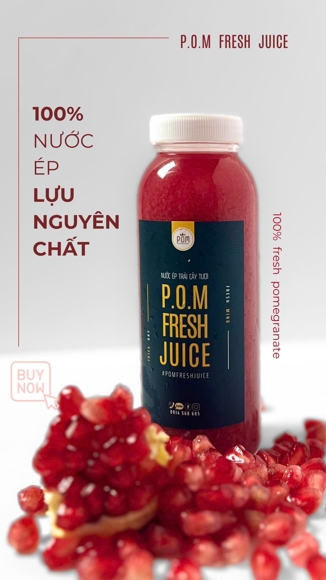 Nước Ép Lựu Nguyên Chất Tại P.O.M Fresh Juice – Sự Lựa Chọn Tuyệt Vời Cho Sức Khỏe